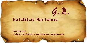 Golobics Marianna névjegykártya