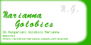 marianna golobics business card